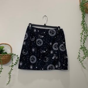 Cute galaxy black skirt